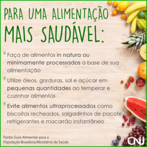 Uma alimentação sem ultraprocessados melhora a saúde, prevenindo doenças, pois alimentos processados prejudicam a saúde.