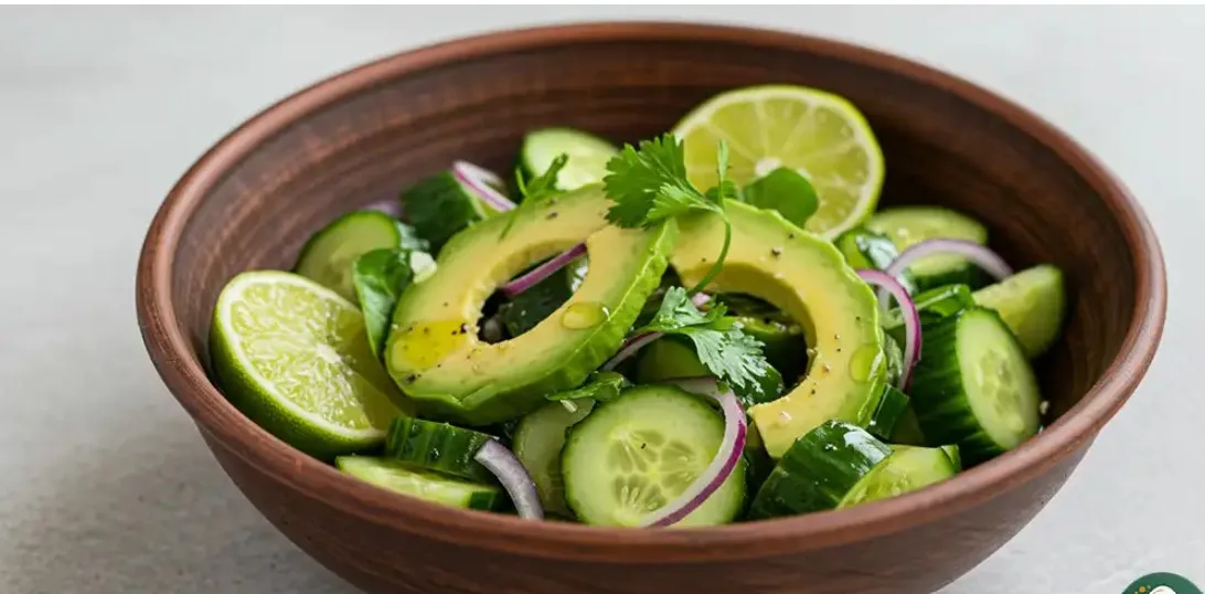 Salada de abacate com limão fresca, receita saudável para diabéticos e pré-diabéticos, ideal para controlar glicemia e melhorar alimentação.